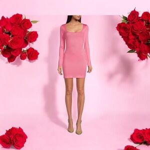 Gianni Bini pink scoop neck, long sleeve